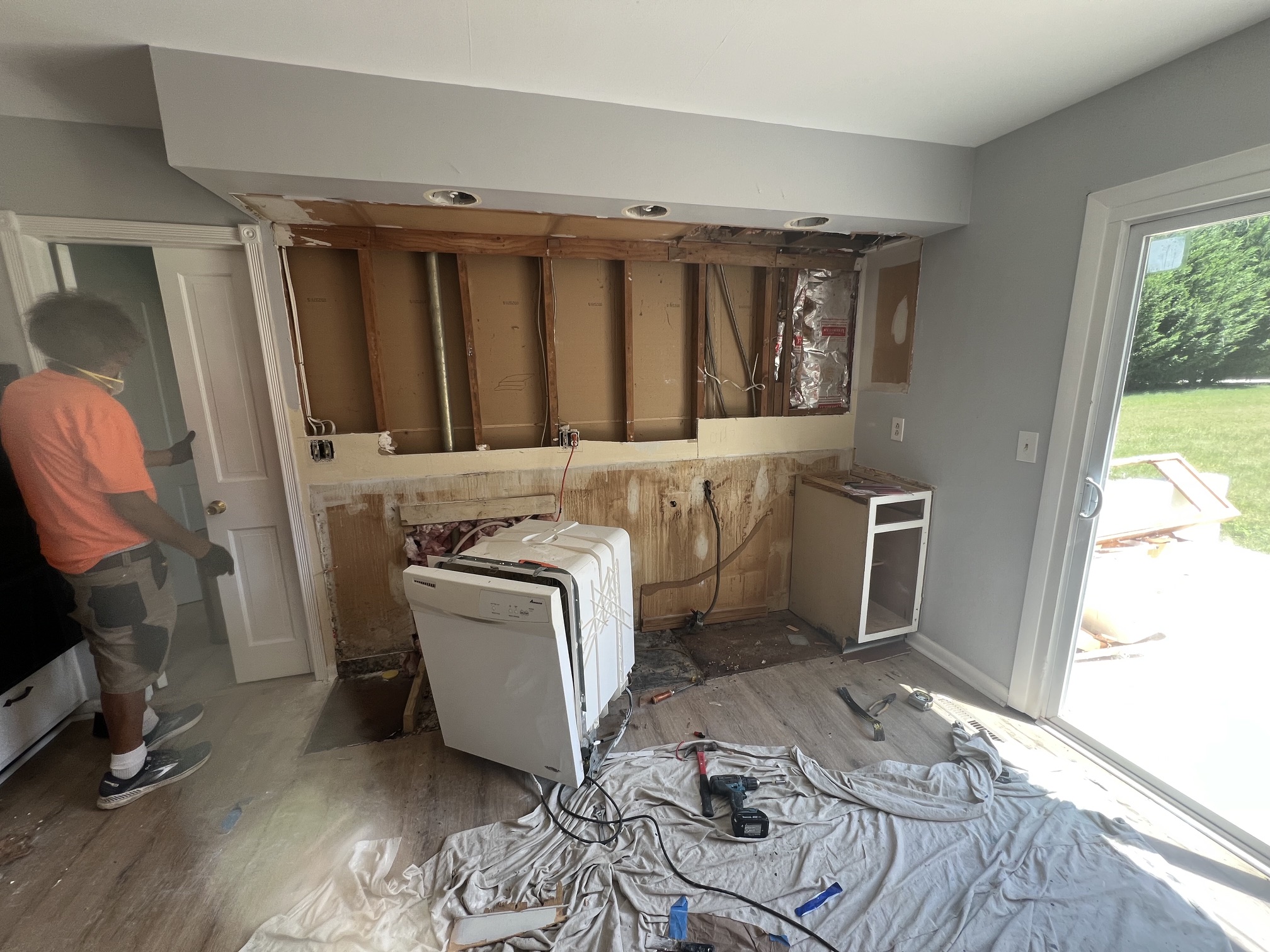 Stevenson MD kitchen before renovation &mdash; closed kitchen layout prior to open concept conversion by Precision Remodel LLC